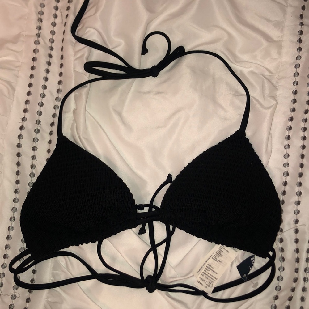 Hollister Smocked Swim Bikini Top